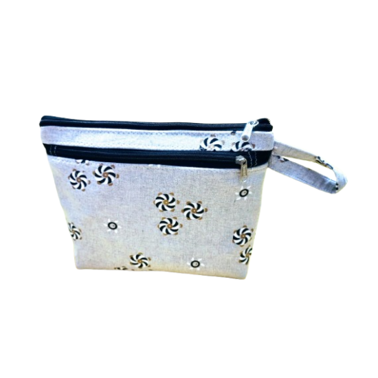 Picture of Double Zipper Cosmetic Pouch – Stylish & Spacious Makeup Organizer for Travel & Everyday Use