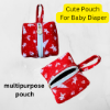 Picture of Set of 2 cute pouch for Baby essentials, Perfect for storing diapers, wipes, pacifiers, and more.