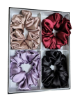 Picture of Stylish Satin Scrunchies Combo – Premium Silk Satin | 4 Pieces Multicolor Set for Women & Girls