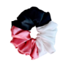 Picture of Stylish Triple-Tone Satin Scrunchies for Women & Girl, Multicolor Scrunchies (Medium)