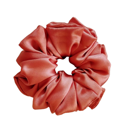 Picture of Dark Coral Silk Satin Hair Accessories for Women & Girls