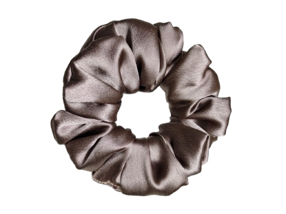 Picture of Taupe Gray - silk Satin Hair Scrunchies