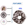 Picture of Taupe Gray - silk Satin Hair Scrunchies