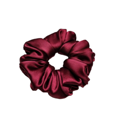 Picture of Deep Marron | Silk Satin Scrunchies – Elegant & Gentle Hair Accessories for Women & Girls