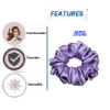Picture of Dark Lavender | Silk Satin Scrunchies – Elegant & Gentle Hair Accessories for Women & Girls