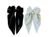 Picture of White Satin Long Tail Hair Bow – Elegant Gift for Women & Girls