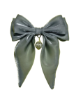 Picture of Cadet Blue Gray Satin Hair Bows – Stylish Bow Clips for Women & Girls
