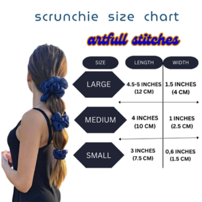 Picture of Multicolor Satin Hair Scrunchies - Premium Silk Satin Hair Accessories for Women & Girls