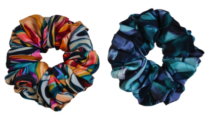 Picture of Tropical Combo  | Pack of 2 Printed Scrunchies for Women & Girls