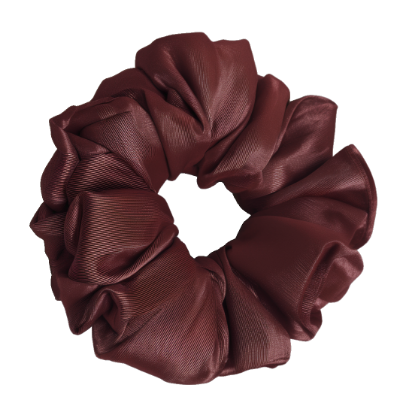 Picture of Old Rose Organza Scrunchies | Medium Size | Elegant & Stylish Hair Accessory