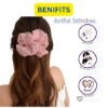 Picture of Old Rose Organza Scrunchies | Medium Size | Elegant & Stylish Hair Accessory