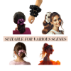 Picture of Floral Combo Printed Scrunchies | Size Medium | Pack of 4