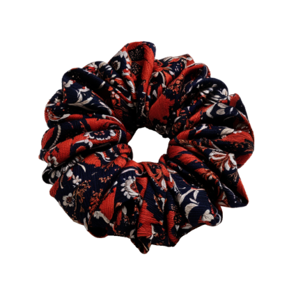 Picture of Red Radiance Printed Scrunchie | Pack of 1