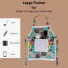 Picture of Kitchen Apron with  Front Centre Pockets | Cotton cooking  Apron |(Floral Print, Pack of 1)
