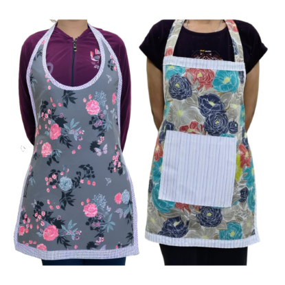 Picture of Cotton Home Use Apron-Free Size (Floral Print, Pack of 2)