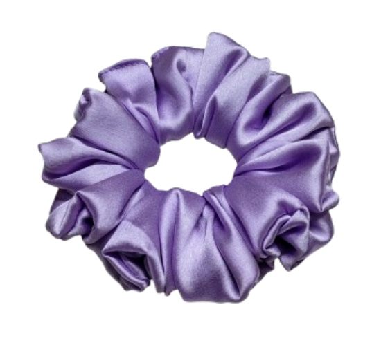 Picture of Dark Lavender | Silk Satin Scrunchies – Elegant & Gentle Hair Accessories for Women & Girls